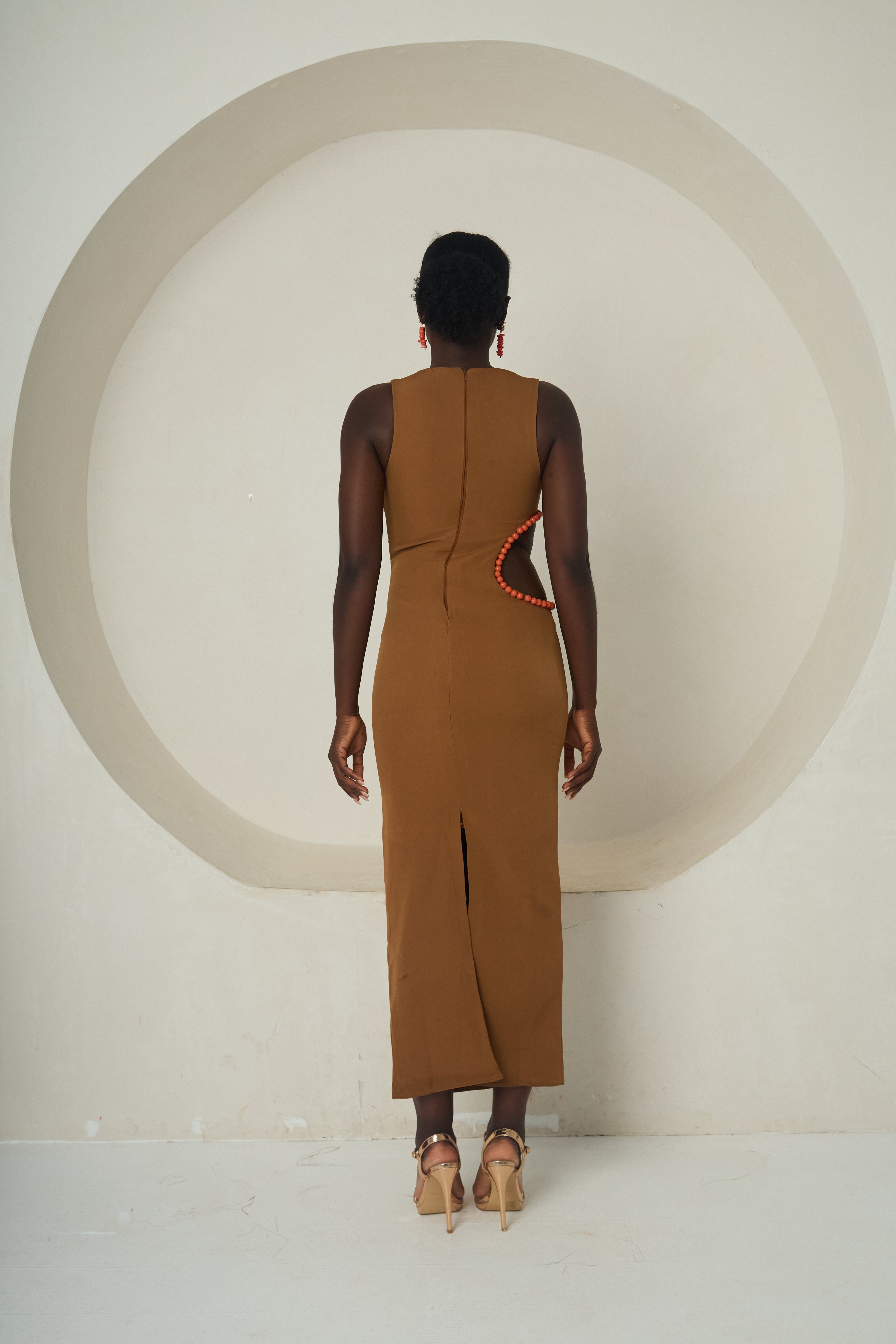 ADAORA (The Coral-Edged Cutout Dress)