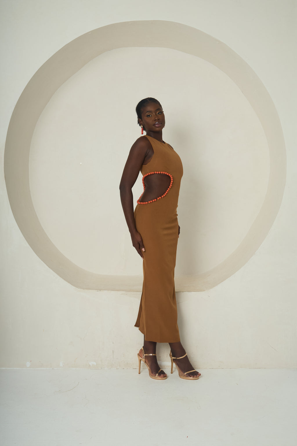 ADAORA (The Coral-Edged Cutout Dress)